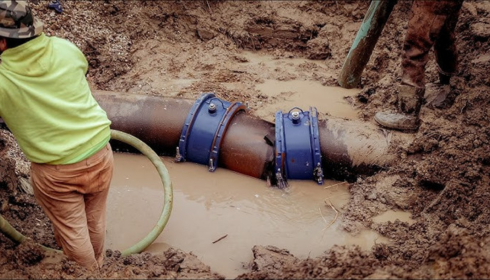 underground water line